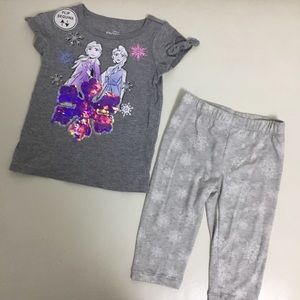 Disney Frozen Elsa Flip Sequins Cute Leggings Set